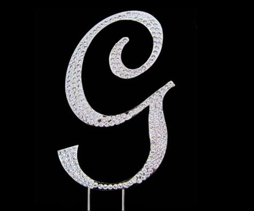 Large Diamante Letter - G - Click Image to Close